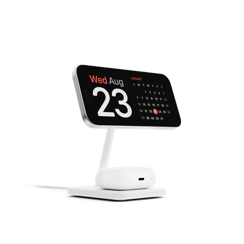 Twelve South HiRise 2 Deluxe 2-in-1 Qi2 Charger White