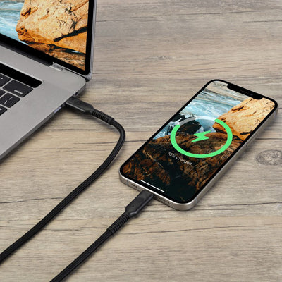 Bonelk Long-Life Easy Grip USB-C to USB-C Cable, 240w/20Gbps 4K 60Hz - 1.5m (Black) copy