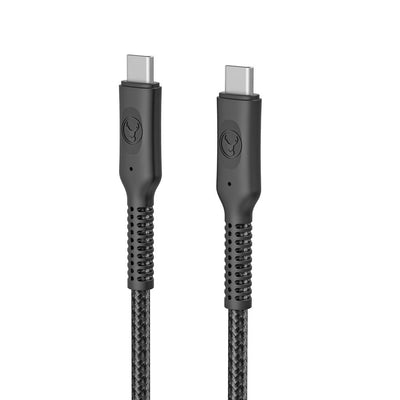 Bonelk Long-Life Easy Grip USB-C to USB-C Cable, 240w/20Gbps 4K 60Hz - 1.5m Black