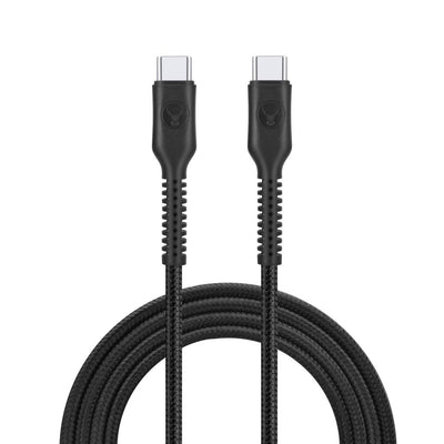 BONELK Long-Life Easy Grip USB-C to USB-C Cable, 240w/480Mbps - 1.5m Black