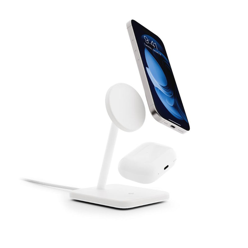 Twelve South HiRise 2 Deluxe 2-in-1 Qi2 Charger White