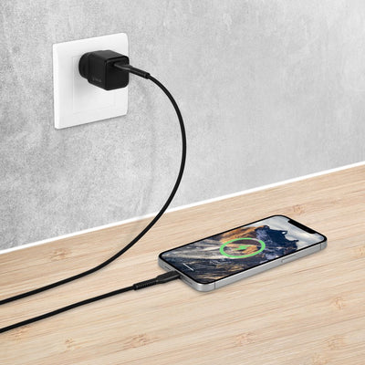 Bonelk 25W PD USB-C Wall Charger + Easy Grip Cable -  Black 