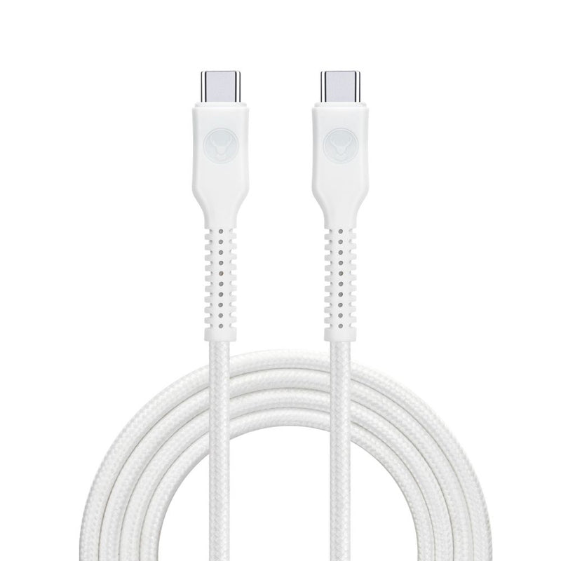 BONELK Long-Life Easy Grip USB-C to USB-C Cable, 240w/480Mbps - 1.5m White