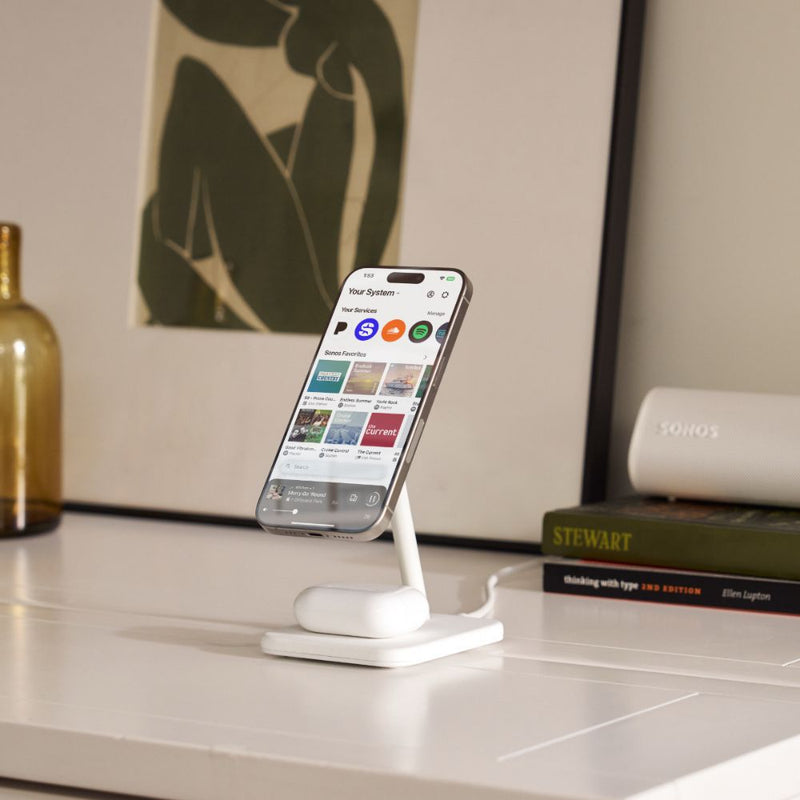 Twelve South HiRise 2 Deluxe 2-in-1 Qi2 Charger White