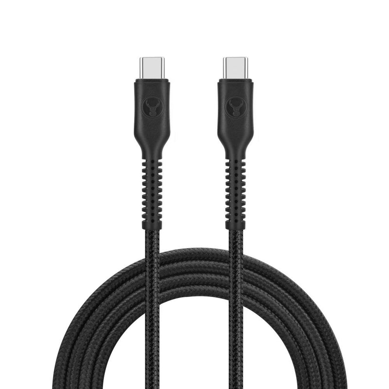 Bonelk Long-Life Easy Grip USB-C to USB-C Cable, 100W (Black) 3 m