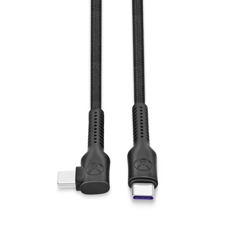 Bonelk Long-Life Easy Grip USB-C to USB-C Right Angle Cable, 100W 2 m (Black)