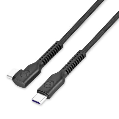 BONELK Long-Life Easy Grip USB-C to USB-C Right Angle Cable, 100W 3 m (Black)