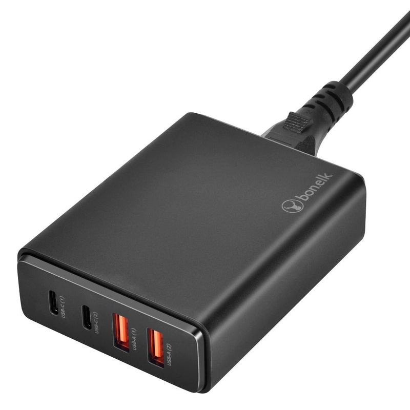 Bonelk Desktop Charger, 2 x USB-C / 2 x USB-A, 65W Black