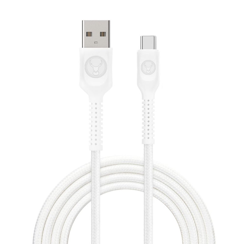 Bonelk Long-Life Easy Grip USB-A to USB-C Cable, 60W 2m (White) null