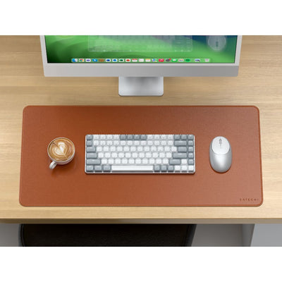 Satechi Vegan-Leather Premium Desk Mat Brown