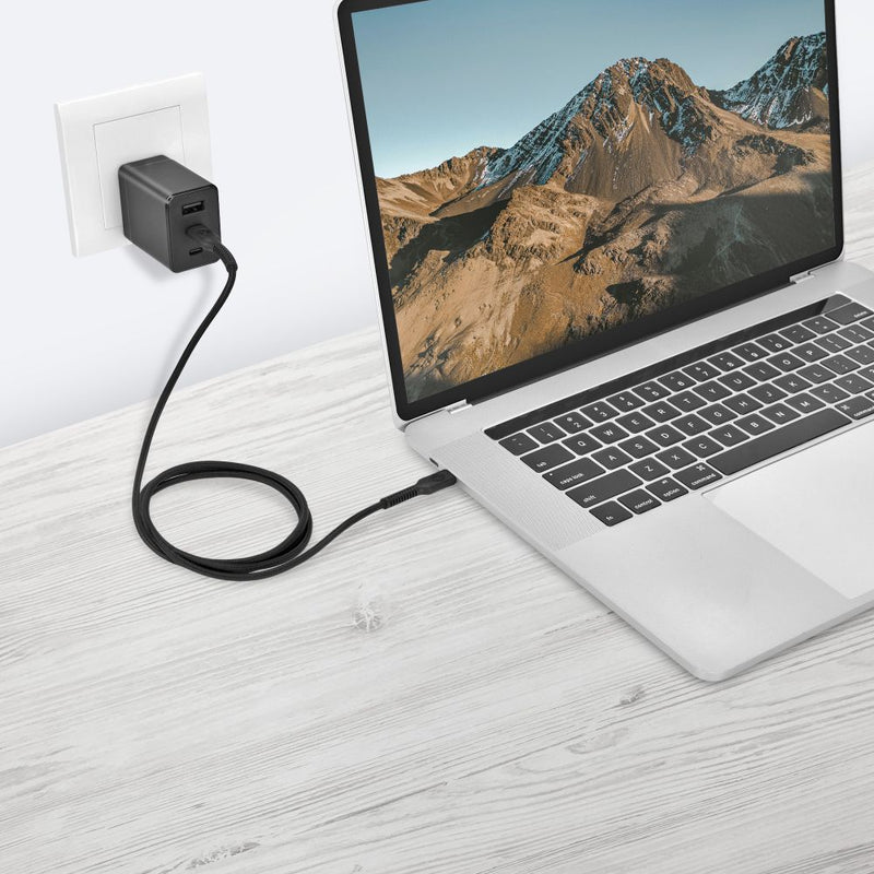 Bonelk Long-Life Easy Grip USB-C to USB-C Cable, 100W (Black) 2 m