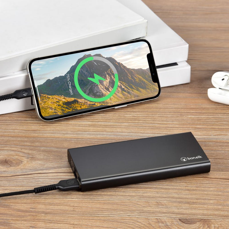 Bonelk Eco Series Slim Powerbank 10,000mAh, PD20W / QC 18W - Black 