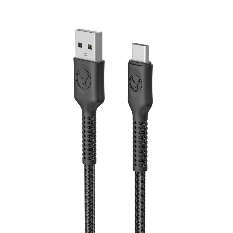 Bonelk Long-Life Easy Grip USB-A to USB-C Cable, 60W 2m (White) Black