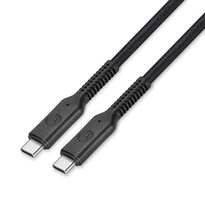 Bonelk Long-Life Easy Grip USB-C to USB-C Cable, 240w/20Gbps 4K 60Hz - 1.5m Black