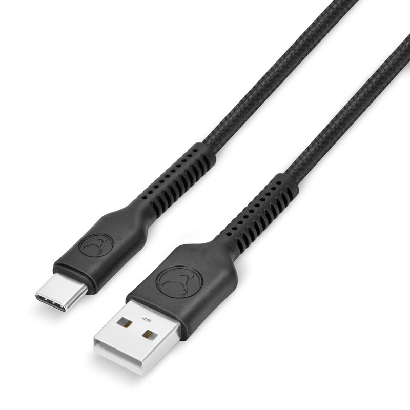 Bonelk Long-Life Easy Grip USB-A to USB-C Cable, 60W 2m (White) Black