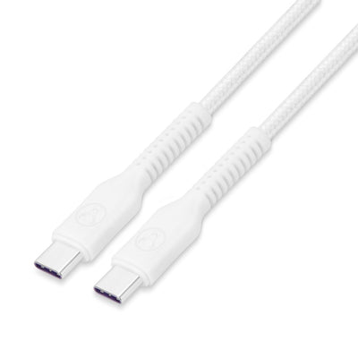 BONELK Long-Life Easy Grip USB-C to USB-C Cable, 240w/480Mbps - 1.5m White