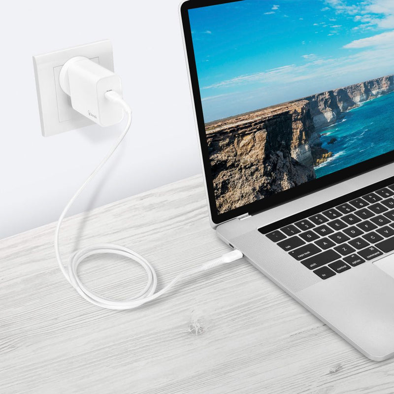 BONELK Long-Life Easy Grip USB-C to USB-C Cable, 240w/480Mbps - 1.5m White