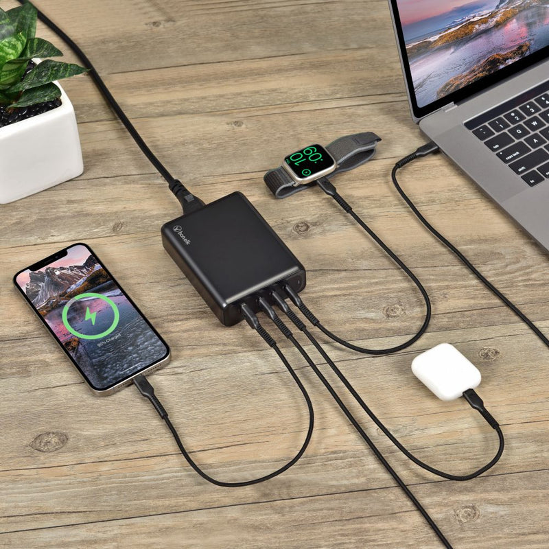 Bonelk 240W Multi-Port Desktop Charger, 3 x USB-C / 1 x USB-A Black