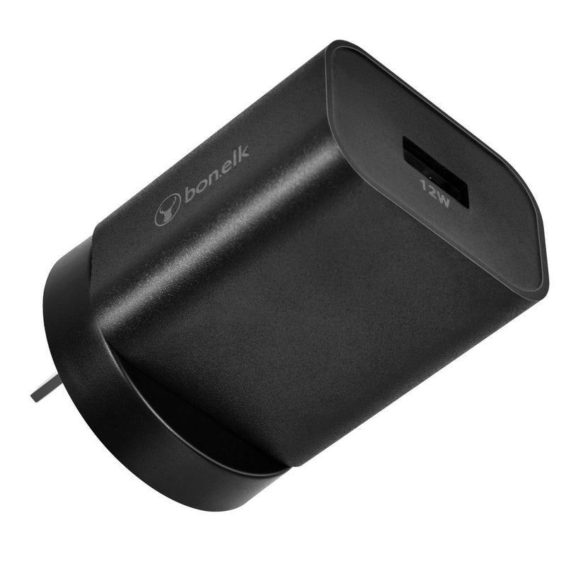 Bonelk USB-A Wall Charger, 12W - Black