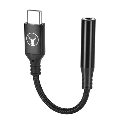 Bonelk USB-C to 3.5mm Long-Life Adapter Black