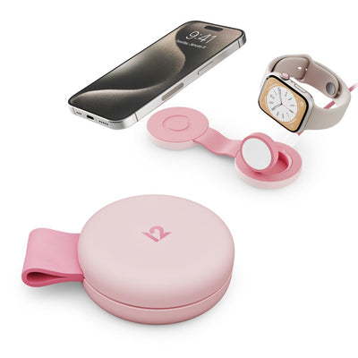 Twelve South ButterFly SE 2-in-1 Qi2 Travel Charger (Pink) Pink