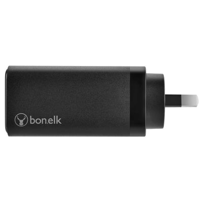 Bonelk Eco Series 65W PD Wall Charger, 3 x USB-C - Black 