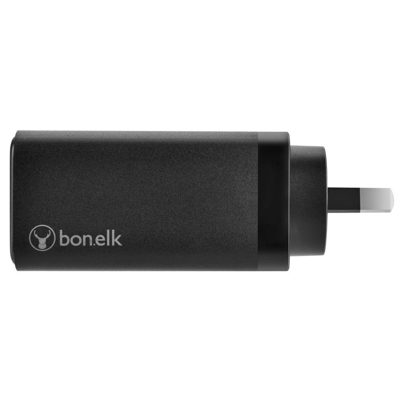 Bonelk Eco Series 65W PD Wall Charger, 3 x USB-C - Black 