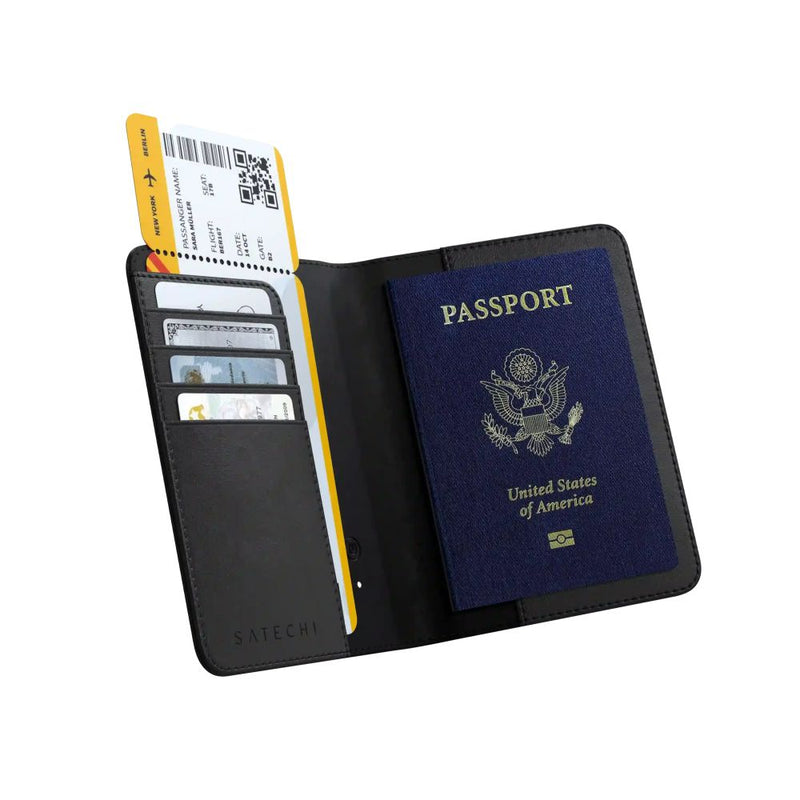 Satechi Vegan-Leather Passport Cover with Find My